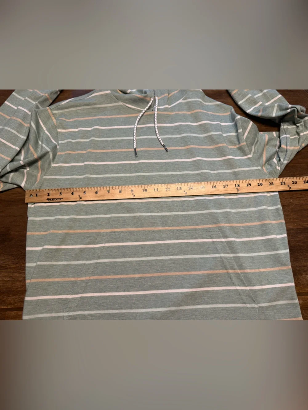 Salty Crew Men’s Green White Striped Hooded Pullover Jacket SZ M 40 UPF Casual